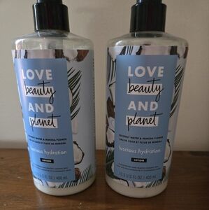 New Lot of 2 Love Beauty & Planet Coconut Water & Mimosa Lotion 13.5 Fl Oz